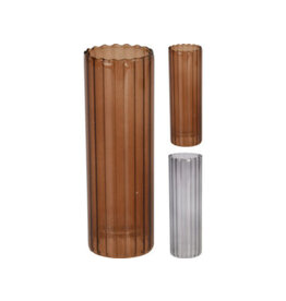 Vase 5.3 x 5.3 x 15cm  2 styles HC7104860