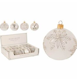 Christmas Ball  80mm White 4 styles AVG118420
