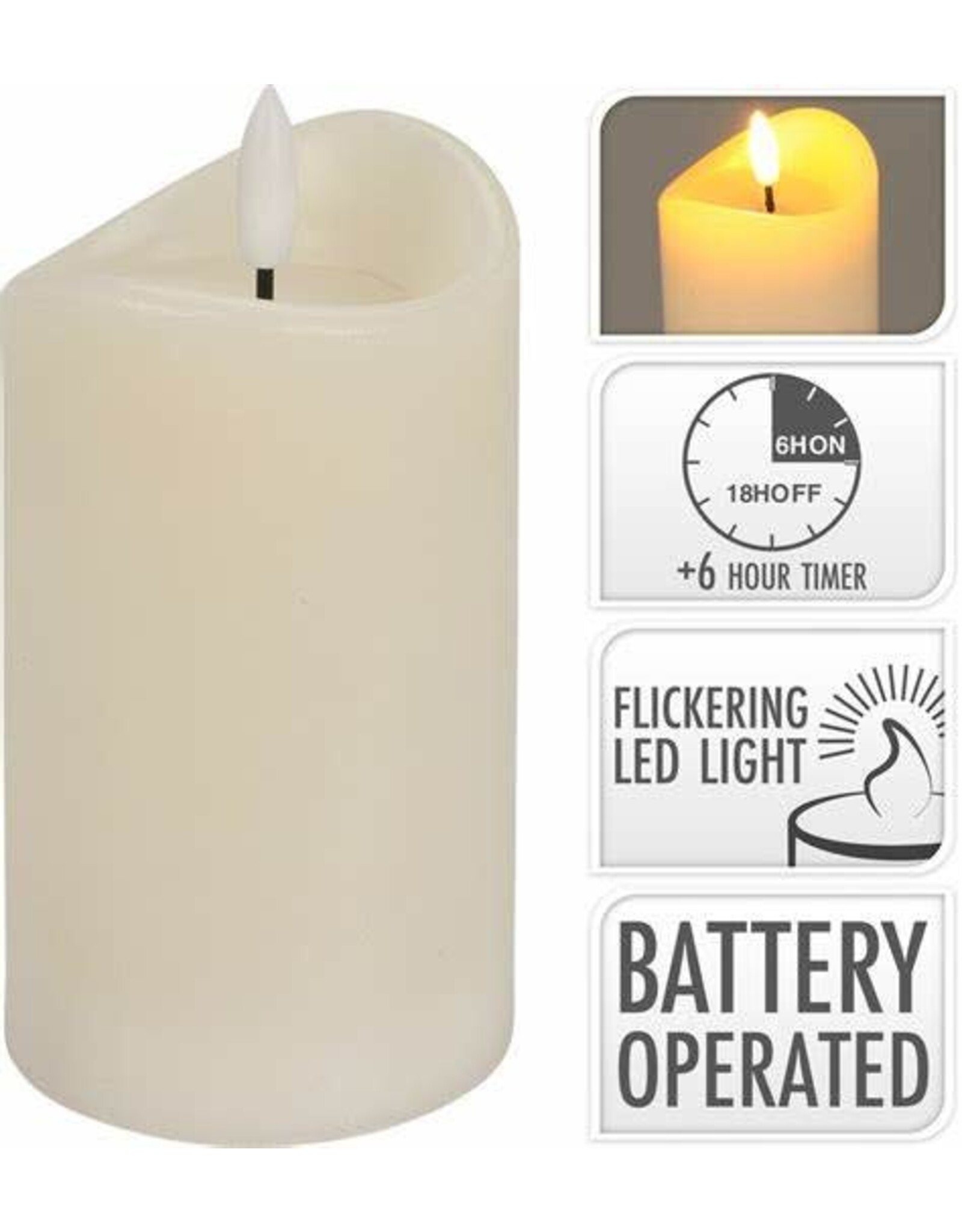Led Candle 70 x 125mm Ivory AX5432250