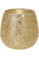 Tealight Holder 8 x 7 cm Beads Gold A68100720