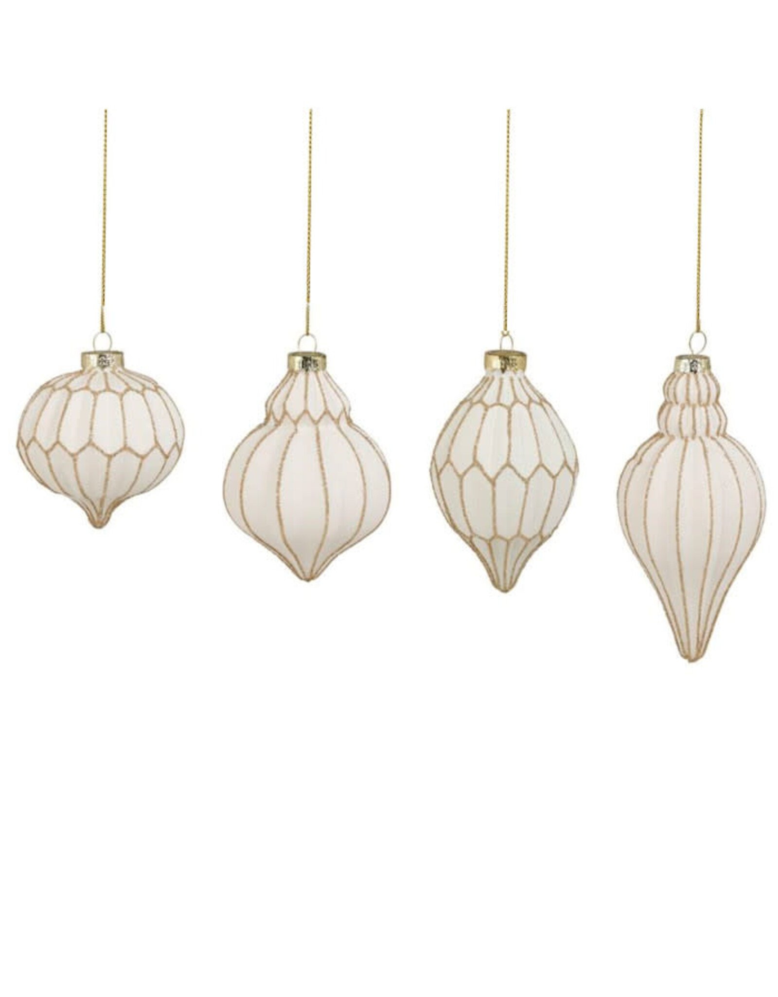 Christmas Wht/Gold Ornament ABR706080