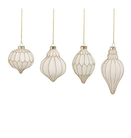 Christmas Wht/Gold Ornament ABR706080