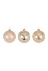 AVG113520 XMAS BALL PEACH GLITTER 80MM