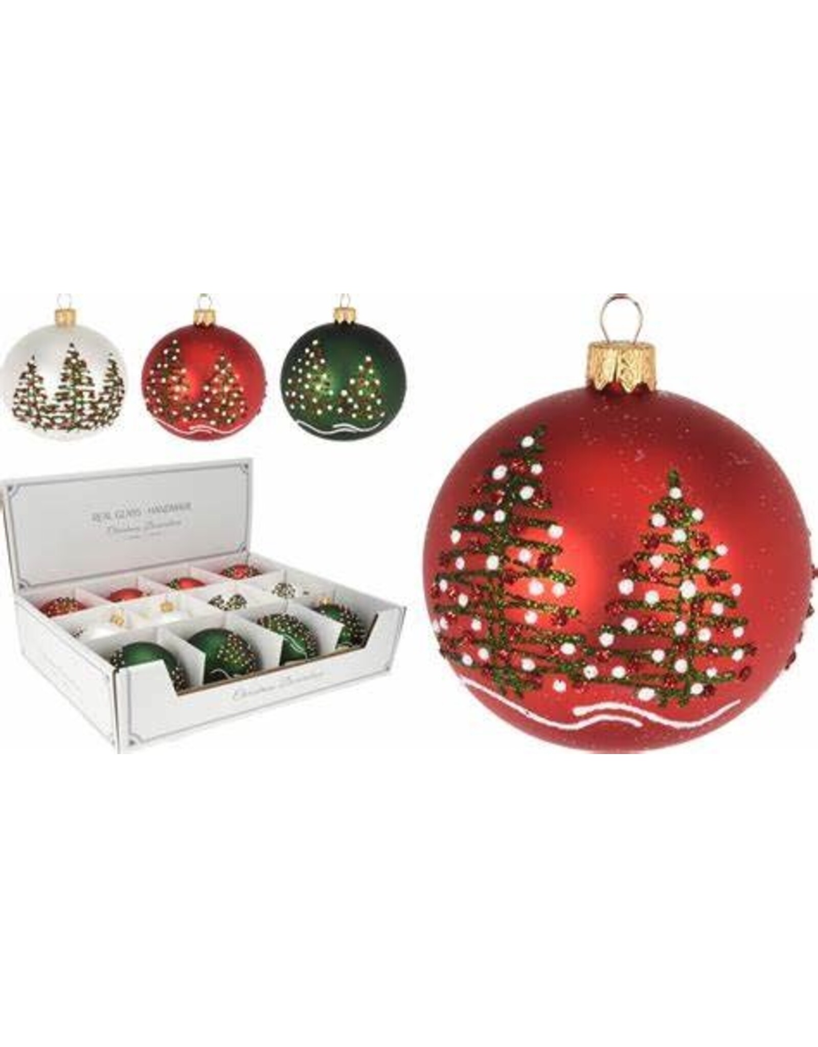 AVG113830 XMAS BALL TREES DECO 80MM 3ASST