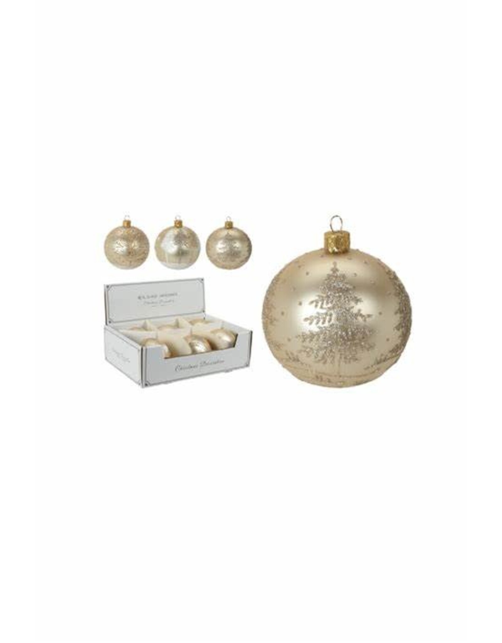 AVG115920 XMAS BALL TREE 100MM 3ASST GOLD