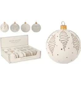 AVG118300 XMAS BALL 80MM GLITTER DECO