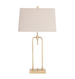 30.5"H Metal Gold Leaf Finish Table Lamp CVAER1810
