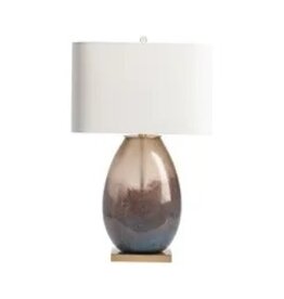 29.5"H Glass Table Lamp W/Led 3 way NIghtlight ABABS1438