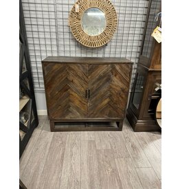 CAB275 Herringbone Accent Cabinet 41 x 15 x 38.6