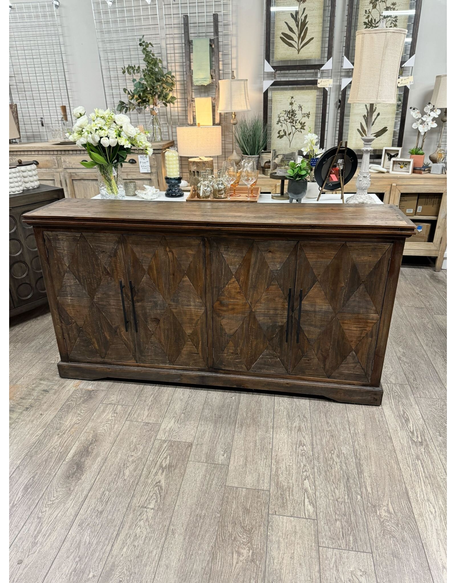 CAB494 Diamond Crdza 4Diamond Drs 72x16.8x38.2"H