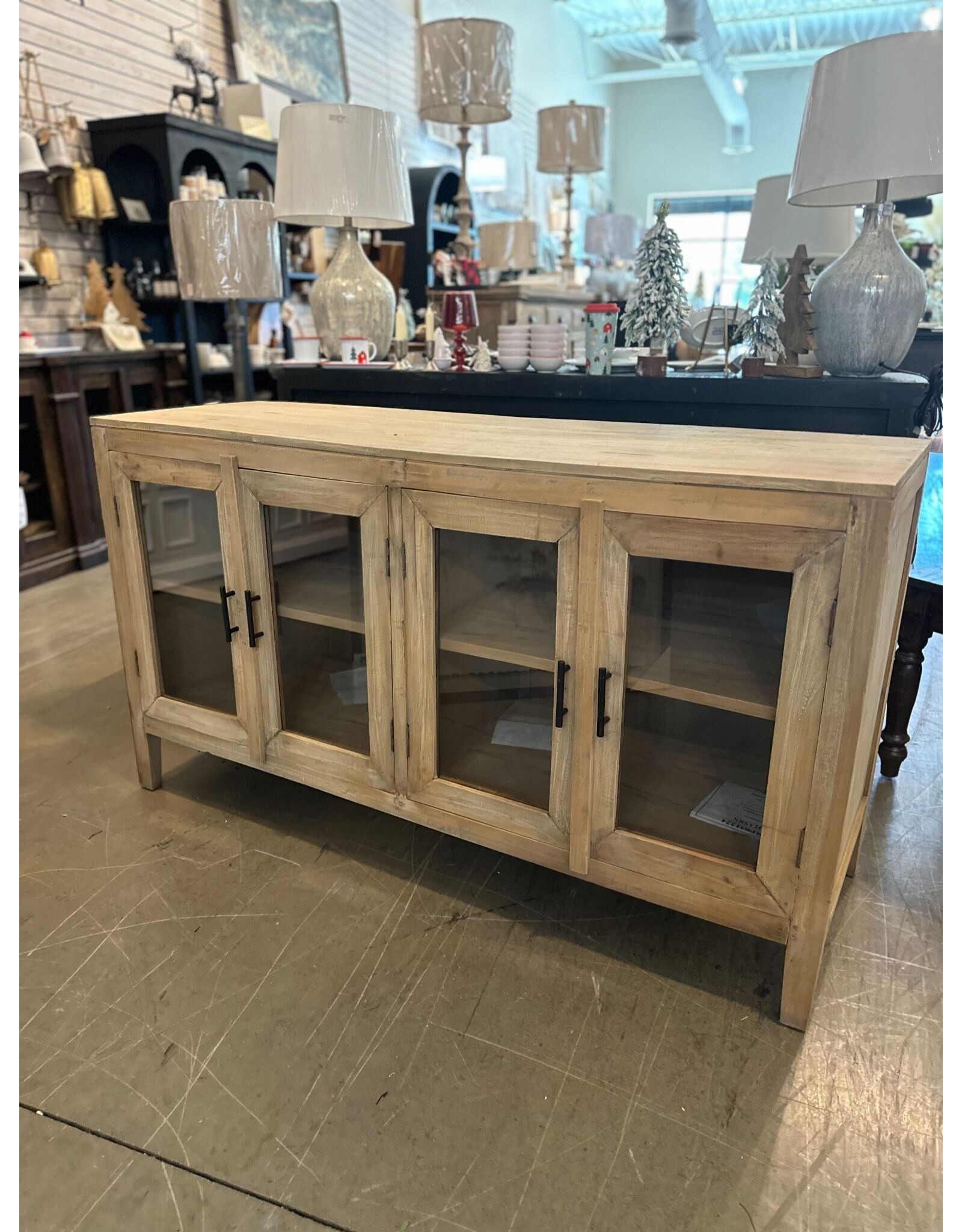 CAB358 Glazed Credenza 4GD 60.2x20.1x33.8"H