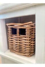 TAB016 Cottage Table w/Baskets 17.3x15.3x38.5