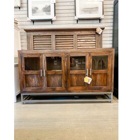 CAB595 Glzd Crdnza 4GD w/steel base 66.5x15x38.6"H