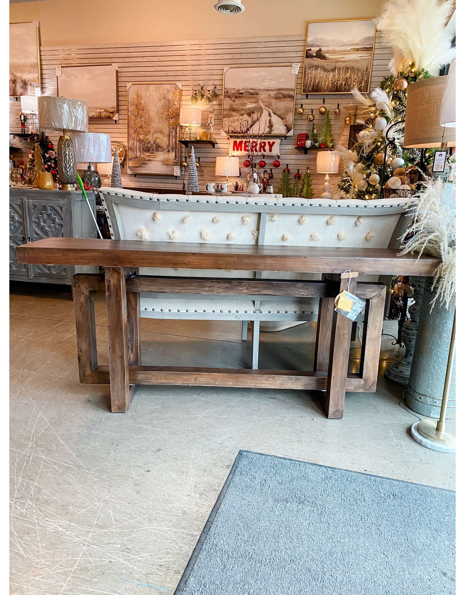 TAB304 Décor Console KD 78x15.7x32.2"H Ebony