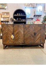 CAB274 Herringbone Credenza 4 Dr 66.1 x 15 x 38.6