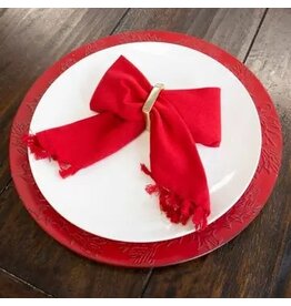 Fringe Napkin red 18 x 18 46336