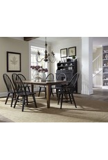 Arm Chair, Windsor Back, Black W25 x D25 x H41