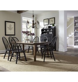 Arm Chair, Windsor Back, Black W25 x D25 x H41