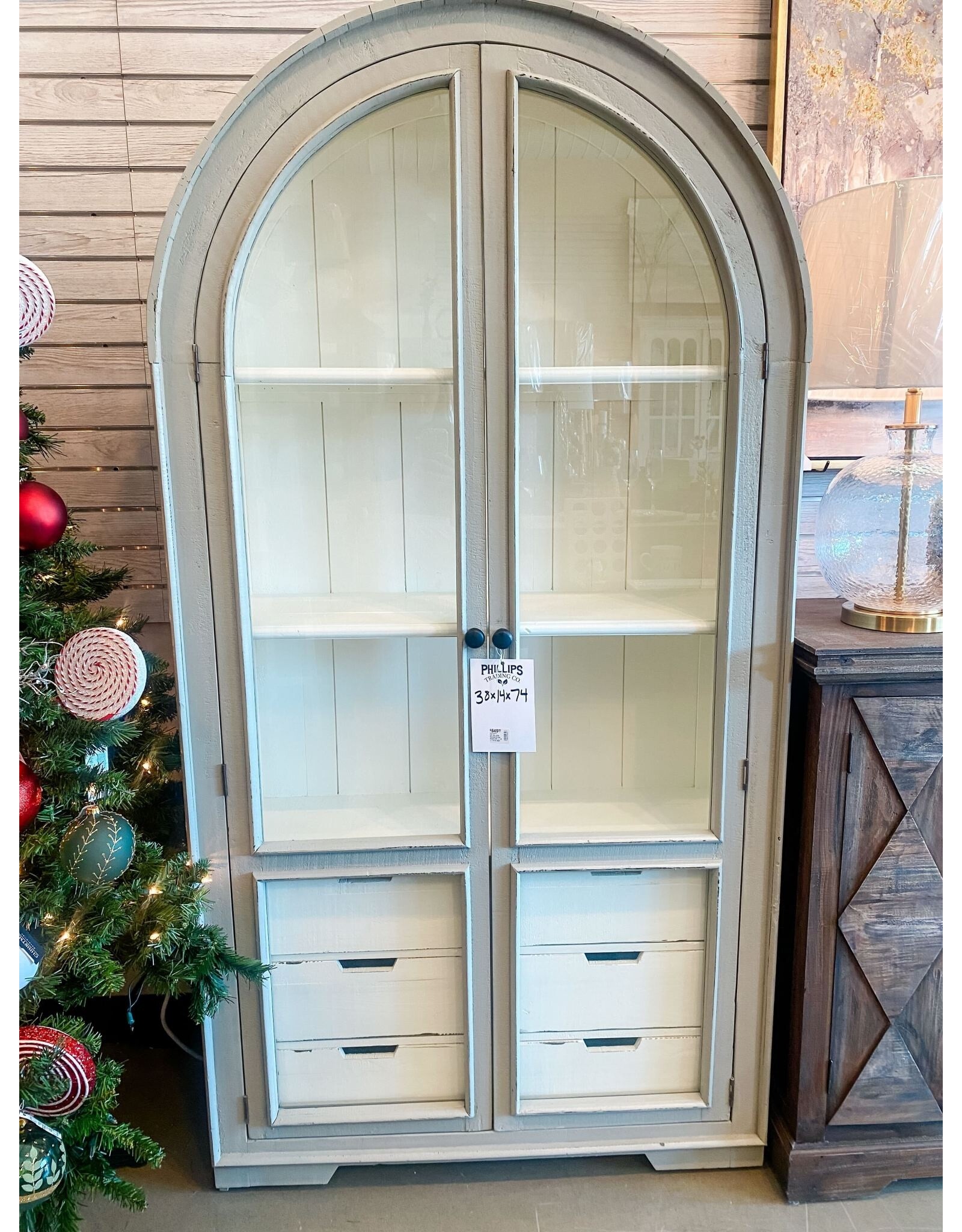 VIT 95 Julia Curved 6 drw Hutch 38 × 14 × 74 in