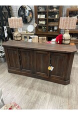 CAB161 Credenza 4 Beveled Panl Doors 77.5x19.6x36.2