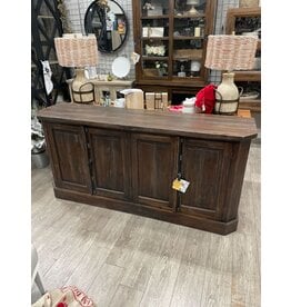 CAB161 Credenza 4 Beveled Panl Doors 77.5x19.6x36.2