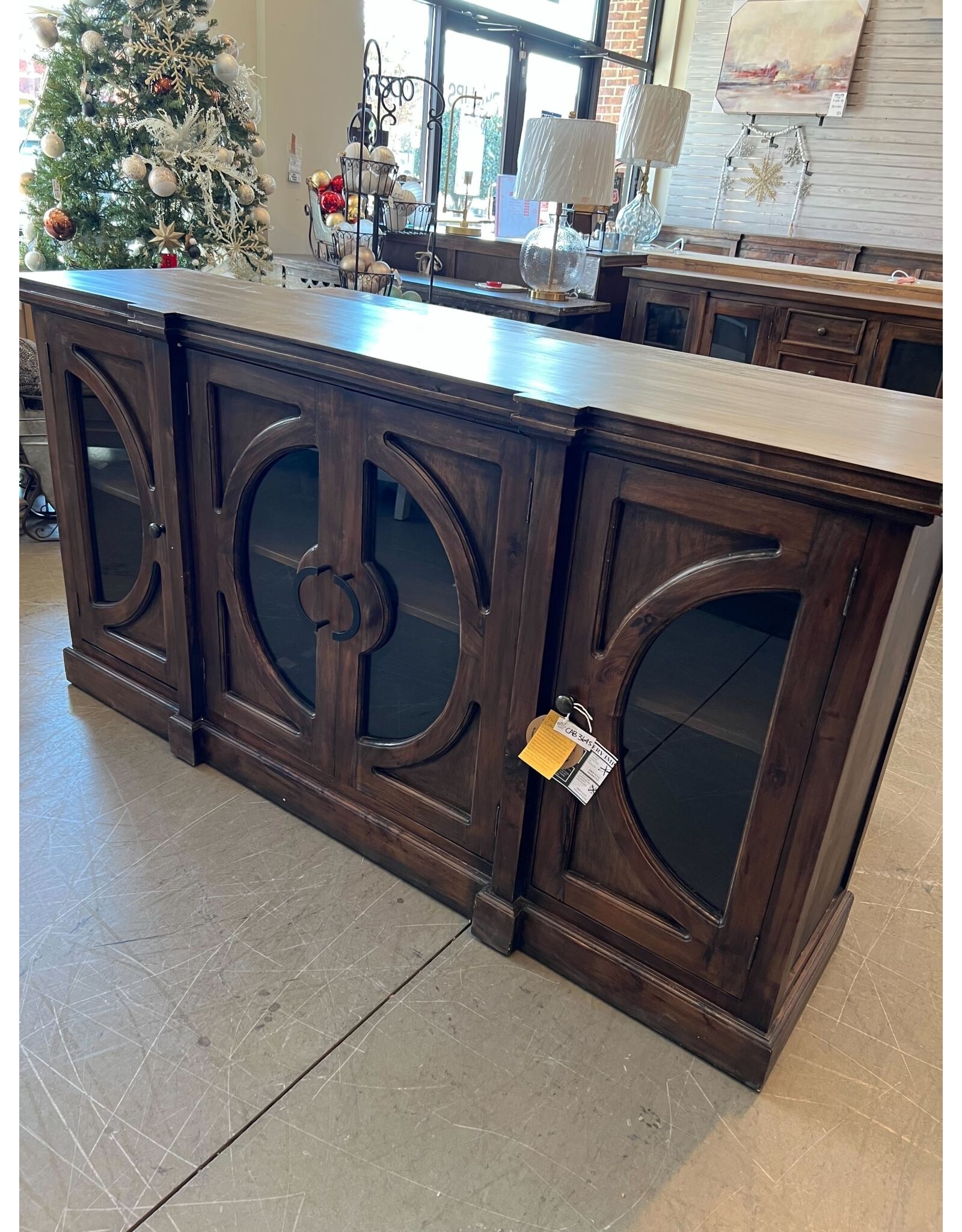 CAB364 Nautical Credenza 4GD w/Uniq hdw 73.2x18.8x38.2"H