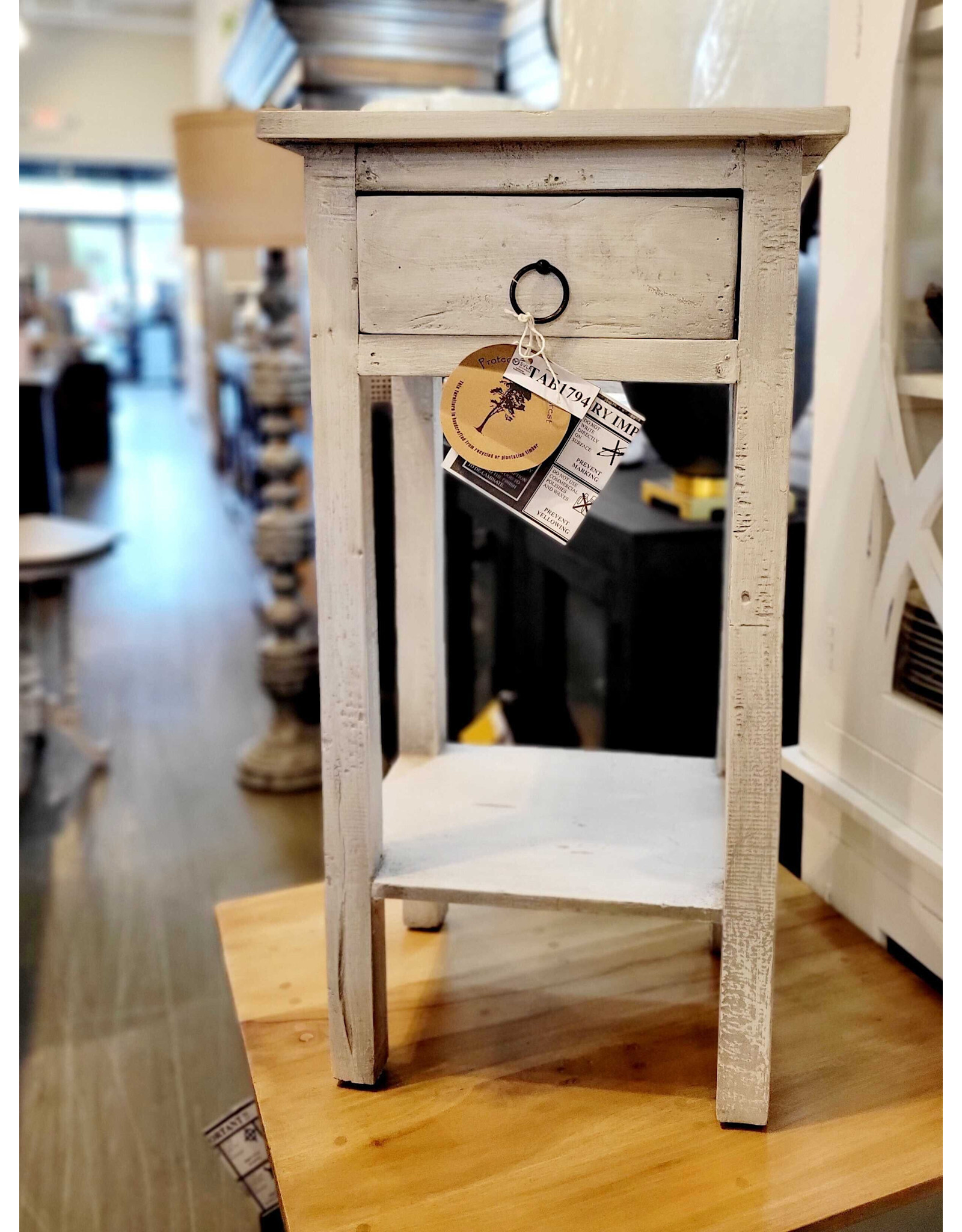TAB1794 End table 1Drw 15.3x11.6x29.5"H