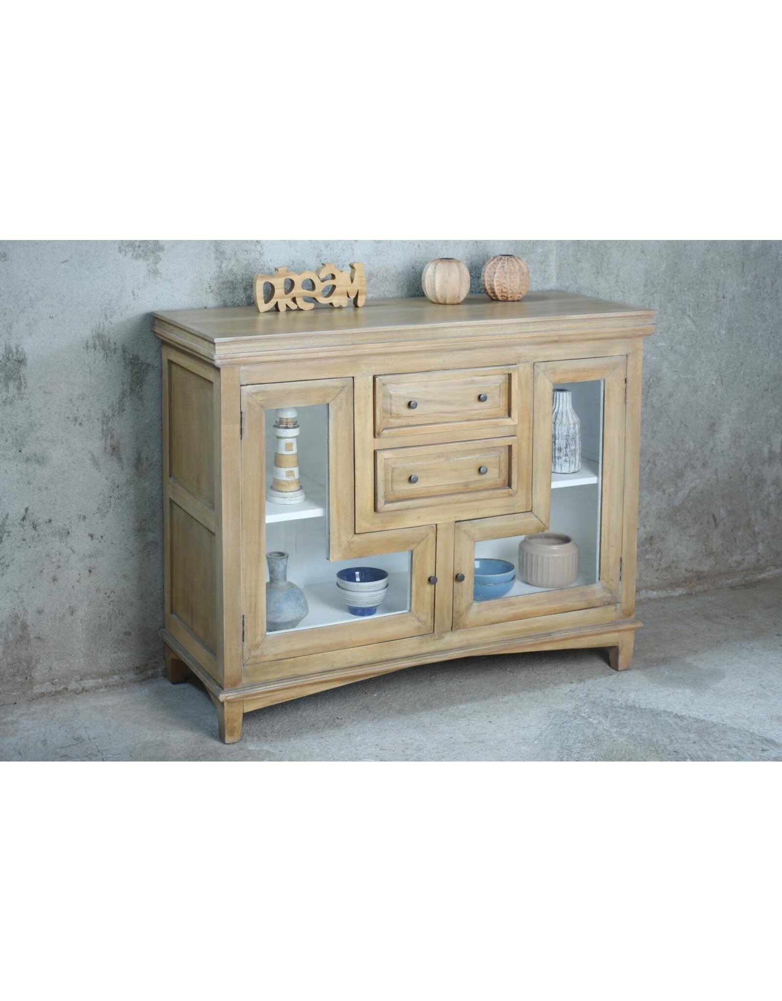 CAB468 Bowery Accent Curio 47.6x17.7x38.2"H