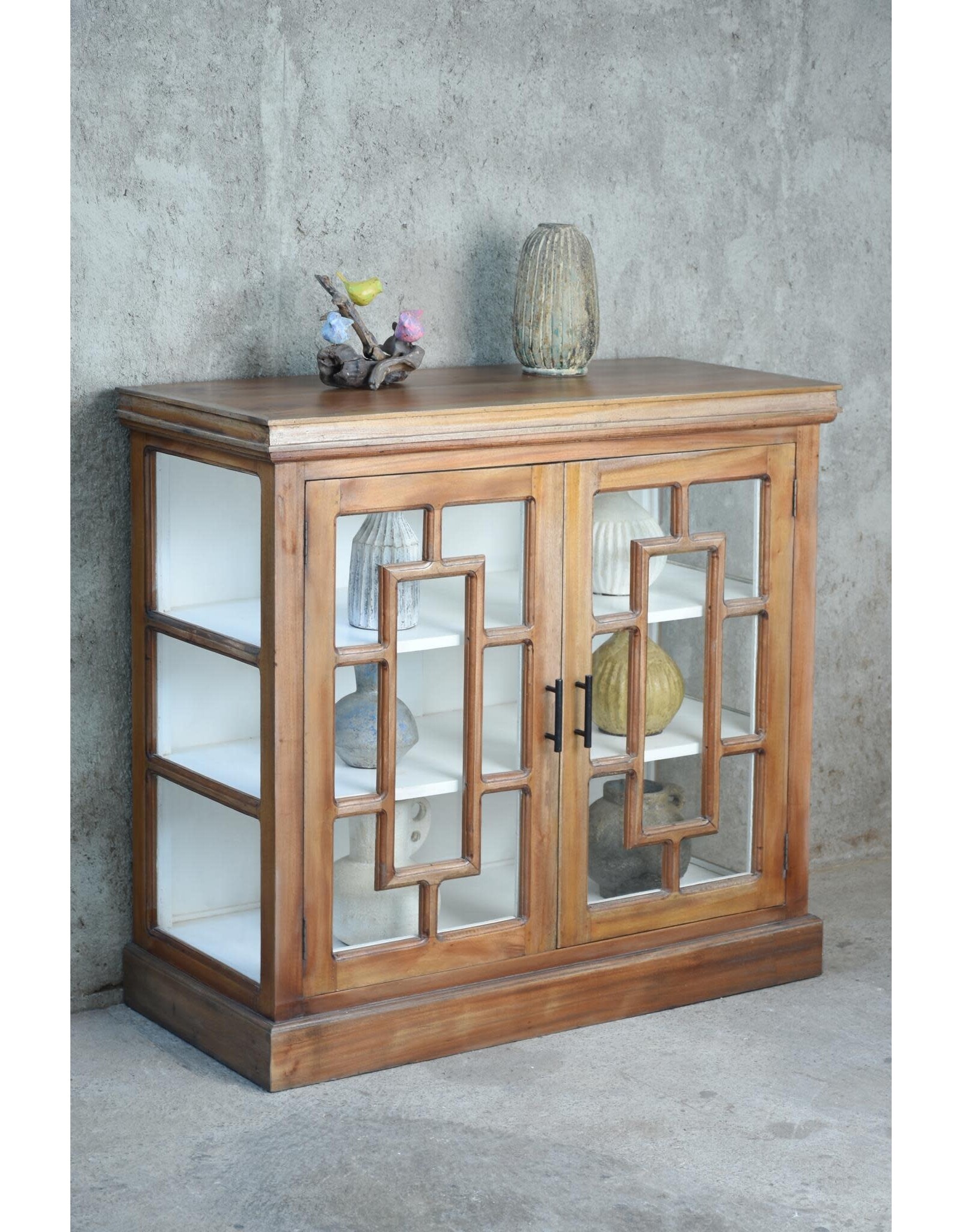 CAB1772 Magnolia Curio 42.5x17.7x39.7"H