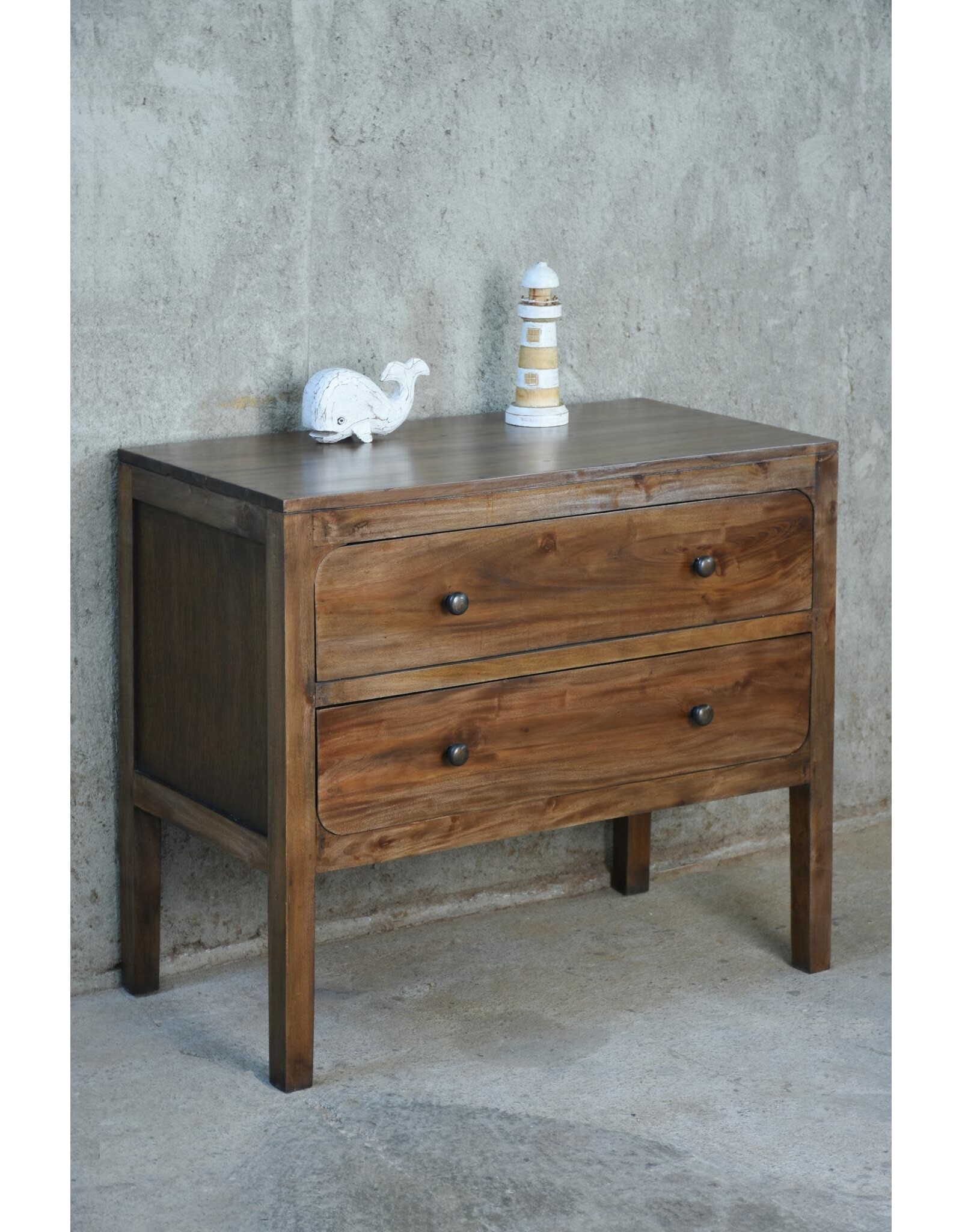 TAB862 Cayman Nightstand 2drw w/RG 37x18.8x31.8"H