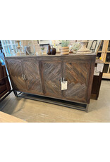 CAB337 Hampshire Sideboard 4Drs Steel Base 66.5x16.8x38.6"H