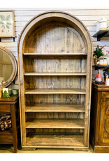 LIB 2301 JULIA ARCH BOOKCASE WARM COFFEE 	38 × 14 × 74 in