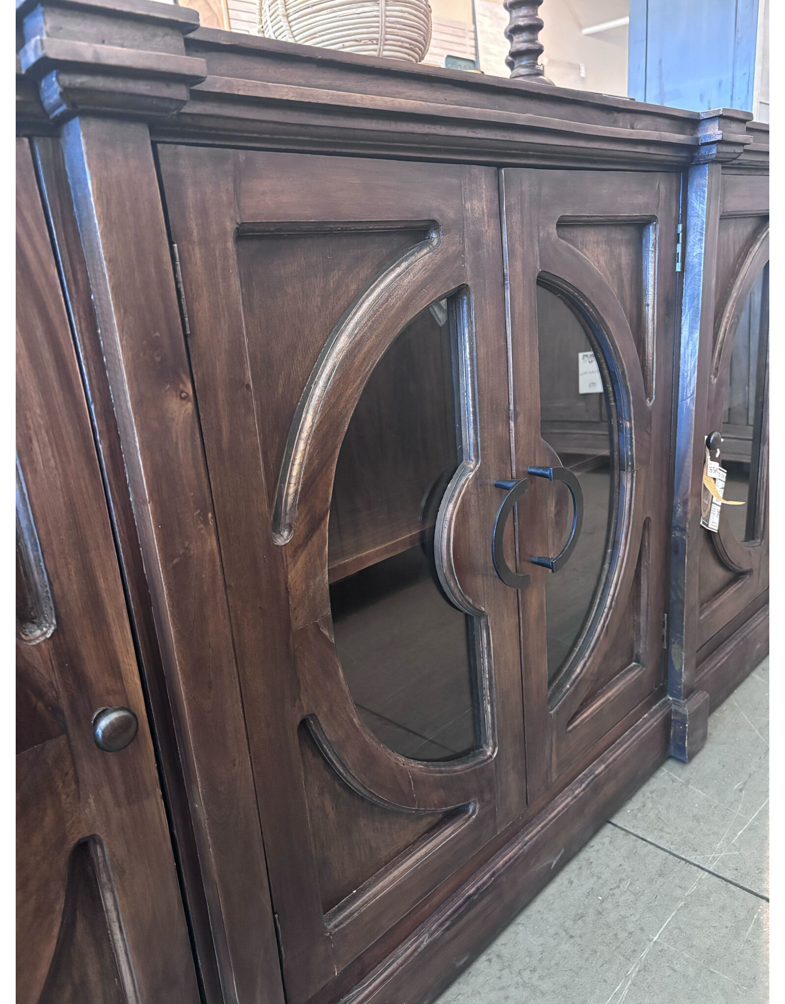 CAB364 Nautical Credenza 4GD w/Uniq hdw 73.2x18.8x38.2"H