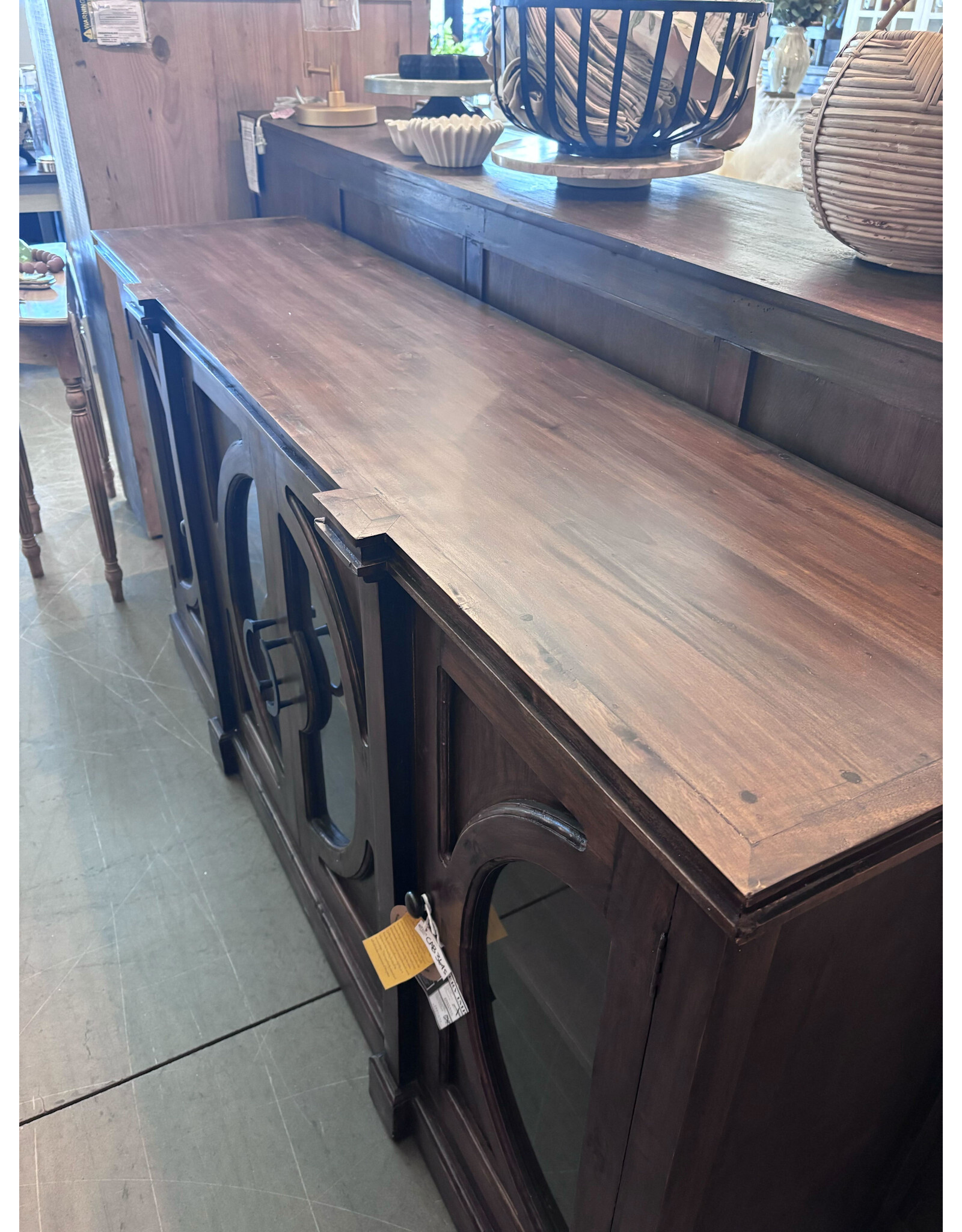 CAB364 Nautical Credenza 4GD w/Uniq hdw 73.2x18.8x38.2"H