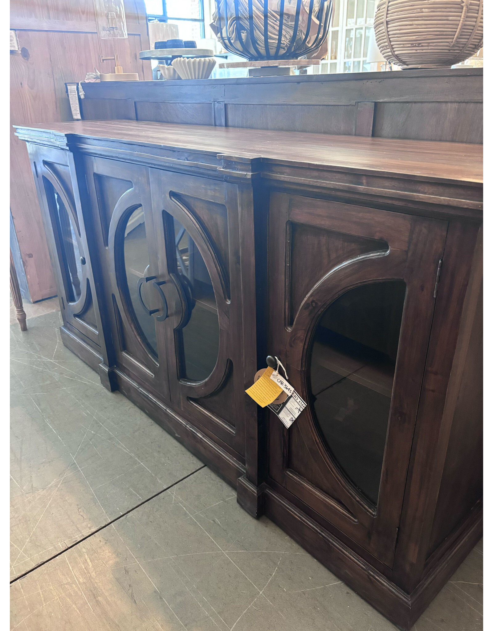 CAB364 Nautical Credenza 4GD w/Uniq hdw 73.2x18.8x38.2"H