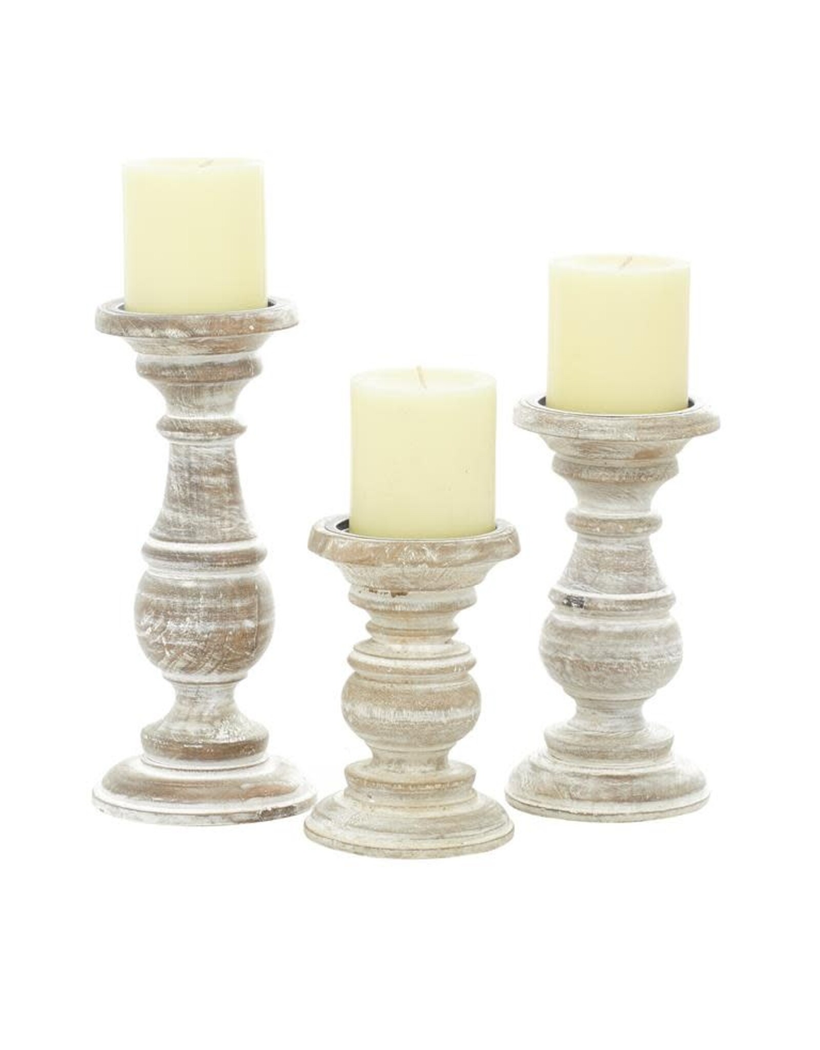 Cream Mango Turned Candle Base 51326
