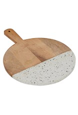 Brn Mango Cutting Board Round 24837