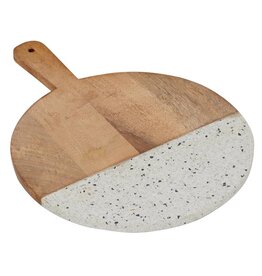 Brn Mango Cutting Board Round 24837