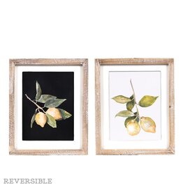 11x13x5 Revesible Wd Frame Sign Lemon  11854