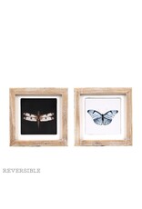 8 x 8 x1.5 Reversible Wd Frame Sign Butterfly 11856