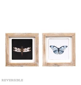 8 x 8 x1.5 Reversible Wd Frame Sign Butterfly 11856