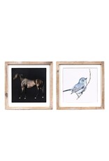 13 x13x1.5 Reverse Wd Frame Art horse/Bird 11857
