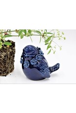 3x3.5x4" Ceramic Bird, Navy HD5378