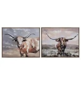 Texas Longhorn  2 styles, each 39.04 x 31.5" CVTOP3222