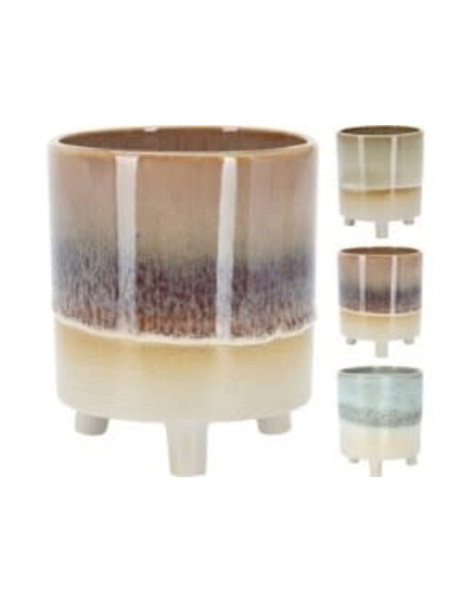 Porcelain Flowerpot w/ Feet 3 styles, each 095004570