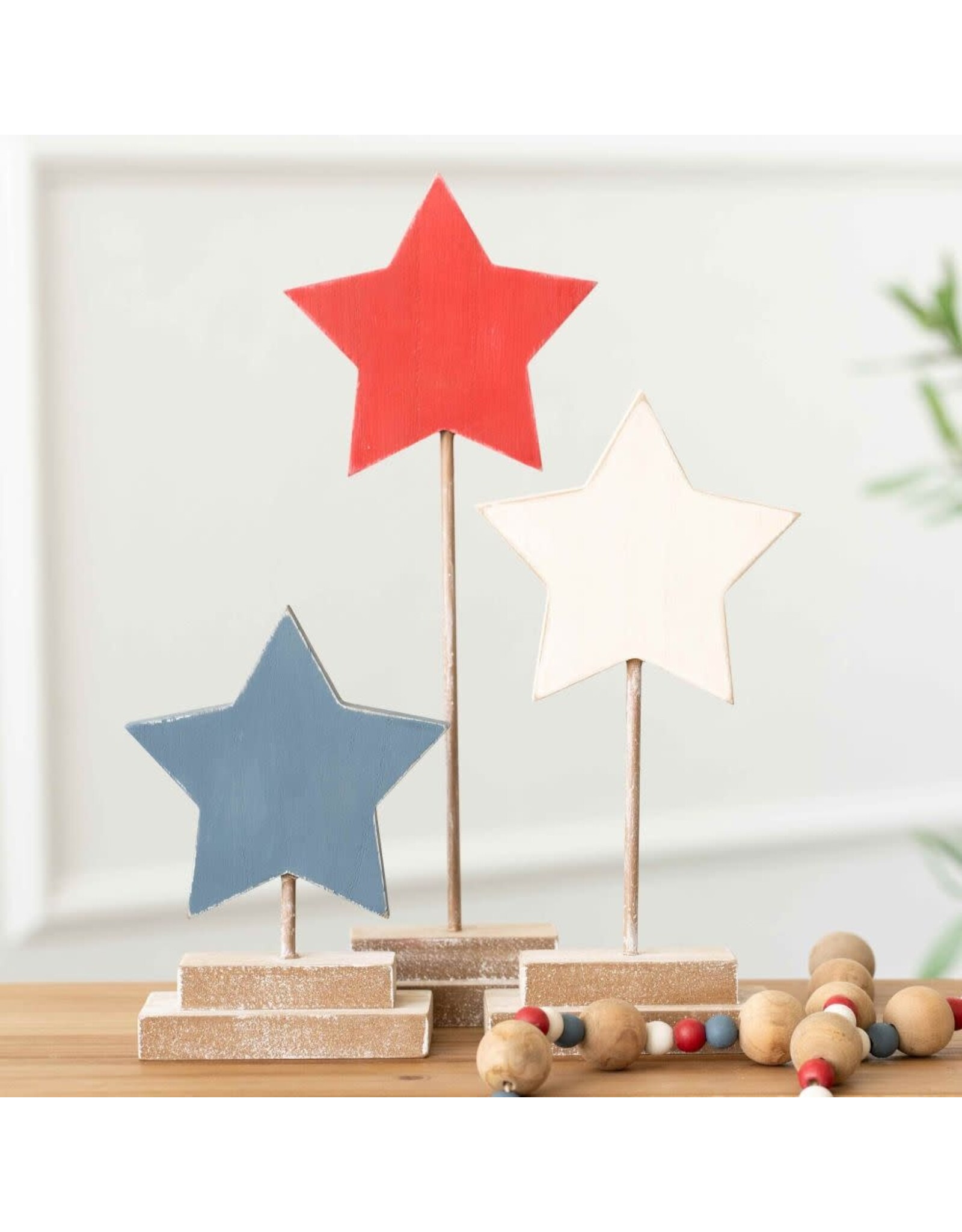 Wood Star on Stand 45186