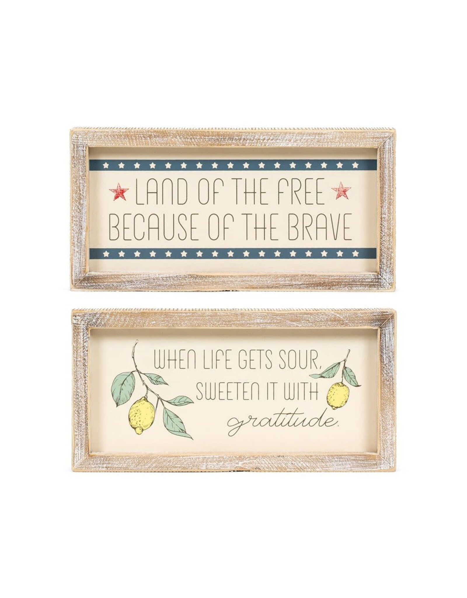 10 x 5 Reversible Wood Frame Sign Land/Lemon 45178