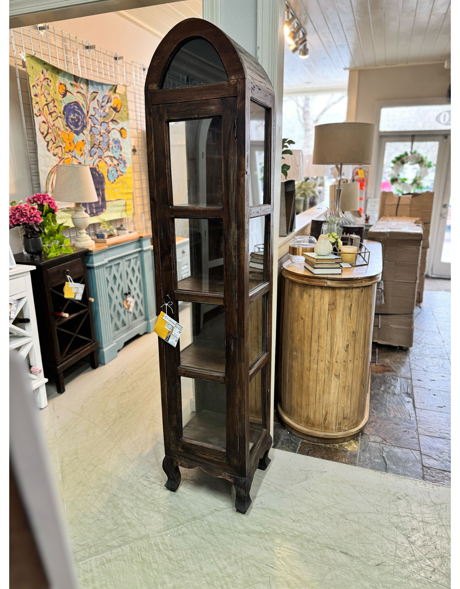 CAB398 Dome Display Cabinet 15.75wx21.5x74.75h