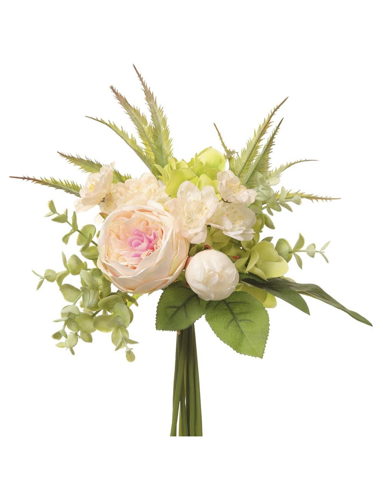 10" Peony /hydrangea Bundle FBQ072-Wh/GR