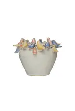 Stoneware Planter W/ Birds DF6425